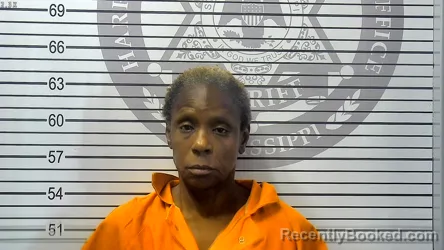 Mugshot of ANGELA MARIE MCINNIS booked in Harrison County, Mississippi on July 7, 2026