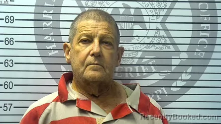 Mugshot of HAMP DANIEL ESTES booked in Harrison County, Mississippi on July 14, 2026
