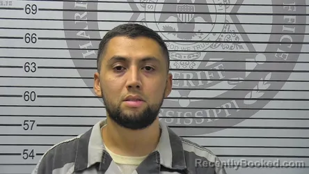 Mugshot of DIEGO ALEJANDRO VALDEZ MARROQUIN booked in Harrison County, Mississippi on July 30, 2026