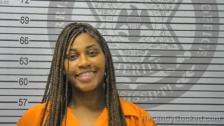 Mugshot of SHAMYRA ANGELIQUE FAIRLEY booked in Harrison County, Mississippi on July 30, 2026