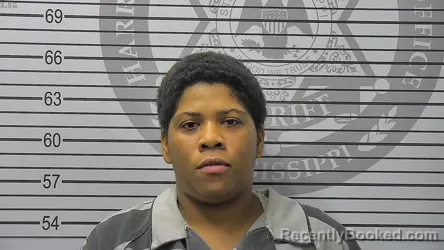 Mugshot of ISIS MONIQUE HAZLEY booked in Harrison County, Mississippi on August 4, 2026