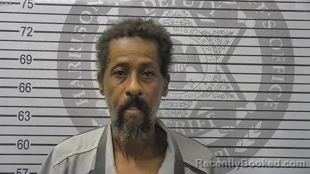 Mugshot of Ricky Vonzell Lewis booked in Harrison County, Mississippi on August 12, 2026