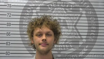 Mugshot of Ethan Scott Gunn booked in Harrison County, Mississippi on August 13, 2026