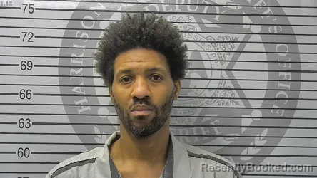 Mugshot of Vernon Darius Jordan booked in Harrison County, Mississippi on August 13, 2026