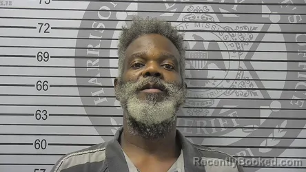 Mugshot of Recio Romandez Hayes booked in Harrison County, Mississippi on August 14, 2026