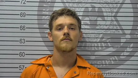 Mugshot of Dakota Wayne Pelton booked in Harrison County, Mississippi on August 14, 2026