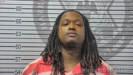 Mugshot of Caleb Dandre Bell booked in Harrison County, Mississippi on August 15, 2026
