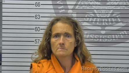 Mugshot of Judith Louise Mobley booked in Harrison County, Mississippi on August 15, 2026