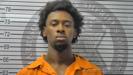 Mugshot of Marques Aleata Jackson booked in Harrison County, Mississippi on August 16, 2026