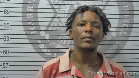 Mugshot of Kendall Jamal Mccall booked in Harrison County, Mississippi on August 16, 2026