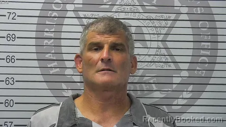 Mugshot of Kelly James Bass booked in Harrison County, Mississippi on August 16, 2026