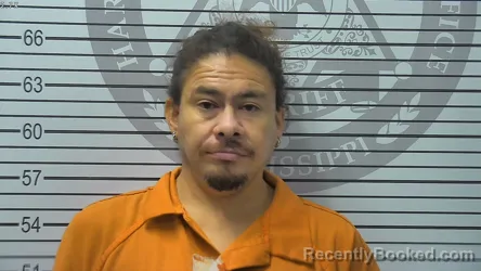 Mugshot of Marco Antonio Campos booked in Harrison County, Mississippi on August 16, 2026
