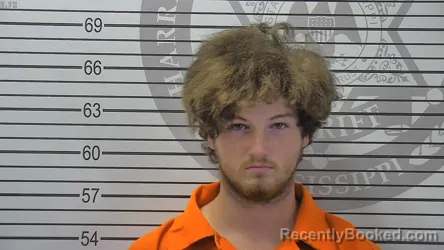 Mugshot of Logan Ethan Baxter booked in Harrison County, Mississippi on August 16, 2026