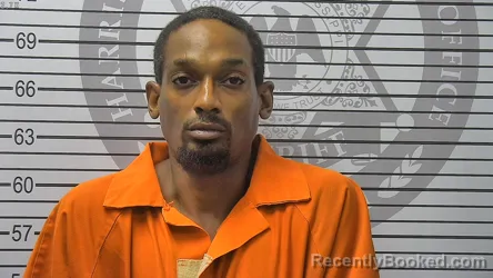 Mugshot of Demetrius Marcellus Jefferson booked in Harrison County, Mississippi on August 16, 2026