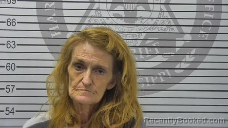 Mugshot of Gayla Ann Harrell booked in Harrison County, Mississippi on August 17, 2026