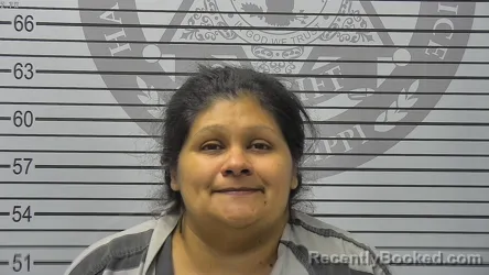 Mugshot of Rosemary Zuniga booked in Harrison County, Mississippi on August 17, 2026