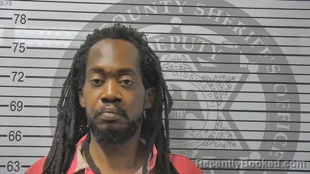 Mugshot of Caleb Javan Atkinson booked in Harrison County, Mississippi on August 18, 2026