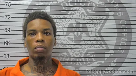 Mugshot of Courtland Joshua Jordan booked in Harrison County, Mississippi on August 18, 2026