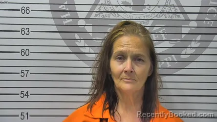 Mugshot of Tina Marie Robbins booked in Harrison County, Mississippi on August 18, 2026