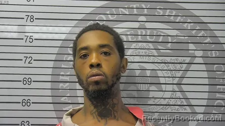 Mugshot of Terquarin Elhaji Lewis booked in Harrison County, Mississippi on August 18, 2026
