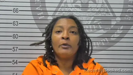 Mugshot of Jasmine Jamashia Butler booked in Harrison County, Mississippi on August 19, 2026