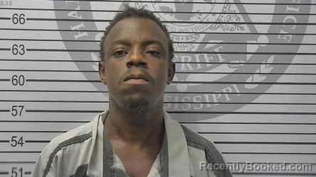 Mugshot of Xavier Lamont Saunders booked in Harrison County, Mississippi on August 19, 2026