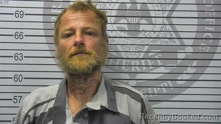 Mugshot of Clayton Owen Stabler booked in Harrison County, Mississippi on August 19, 2026