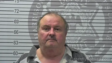 Mugshot of Leslie Allen Lyon booked in Harrison County, Mississippi on August 20, 2026