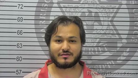 Mugshot of Kevin Alberto Ramirez Vallecillo booked in Harrison County, Mississippi on August 20, 2026