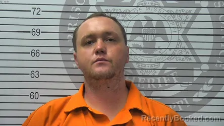 Mugshot of Cameron Ryan Scruggs booked in Harrison County, Mississippi on August 20, 2026