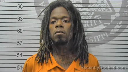 Mugshot of Jalil Levon Thompson booked in Harrison County, Mississippi on August 21, 2026