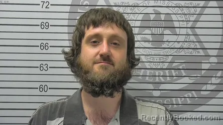 Mugshot of James Russell Magnusen booked in Harrison County, Mississippi on August 21, 2026