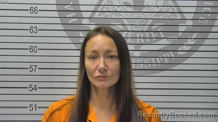 Mugshot of Rachel Ann Smith booked in Harrison County, Mississippi on August 21, 2026