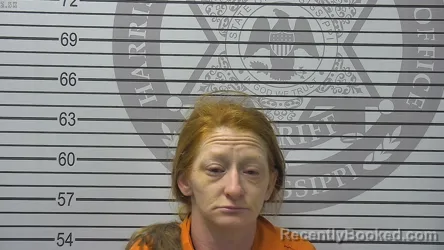 Mugshot of Amy Sue Williams booked in Harrison County, Mississippi on August 22, 2026