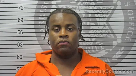 Mugshot of Keshaun Marquel Smith booked in Harrison County, Mississippi on August 23, 2026