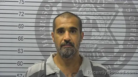 Mugshot of Jeremy Stephen Marsh booked in Harrison County, Mississippi on August 23, 2026
