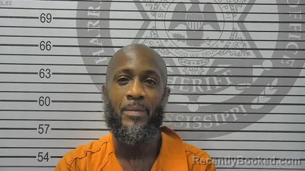 Mugshot of Willie Eugene Russell booked in Harrison County, Mississippi on August 24, 2026