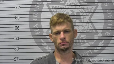Mugshot of Micheal Alan Johnson booked in Harrison County, Mississippi on August 24, 2026