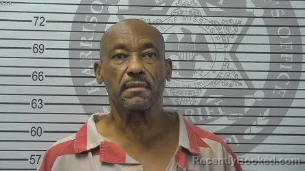 Mugshot of Denny Carl Dock booked in Harrison County, Mississippi on August 24, 2026