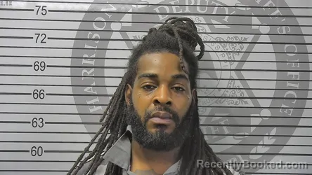 Mugshot of Harold James Holmes booked in Harrison County, Mississippi on August 24, 2026