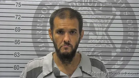 Mugshot of Sean Edwin Firth booked in Harrison County, Mississippi on August 24, 2026