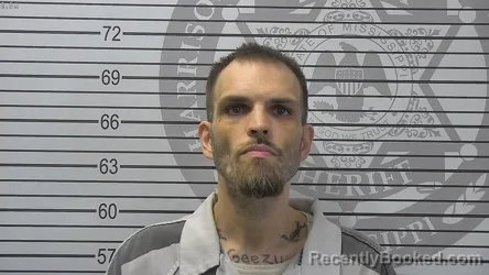 Mugshot of Ryan Joseph Gerrie booked in Harrison County, Mississippi on September 4, 2026
