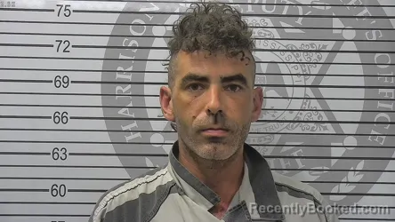 Mugshot of Shane William Stiles booked in Harrison County, Mississippi on September 5, 2026