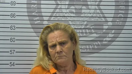 Mugshot of Brenda Sue Mclemore booked in Harrison County, Mississippi on September 5, 2026