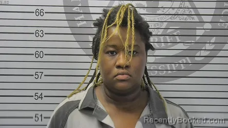Mugshot of Chelsea Quintessa Givens booked in Harrison County, Mississippi on September 6, 2026