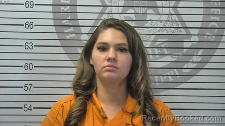 Mugshot of Savannah Joann Levens booked in Harrison County, Mississippi on September 8, 2026