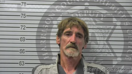 Mugshot of Thomas Franklin Brown booked in Harrison County, Mississippi on September 8, 2026