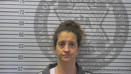 Mugshot of Rebecca Nicole Pennington booked in Harrison County, Mississippi on September 9, 2026
