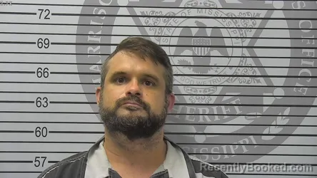 Mugshot of Brandon Jerome Peterson booked in Harrison County, Mississippi on September 9, 2026