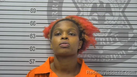 Mugshot of Joniyah Latrice Dedeaux booked in Harrison County, Mississippi on September 12, 2026